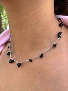 Colar Crochê Pedra Ônix - COD 1354 - comprar online