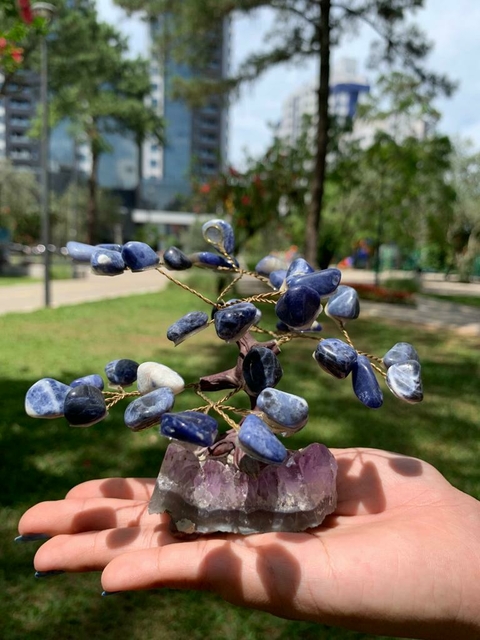 Árvore Pedra Sodalita 7 Galhos 12cm - COD 4100