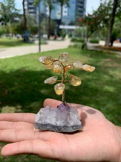 Árvore Pedra Citrino 5 Galhos 6cm - COD 12083