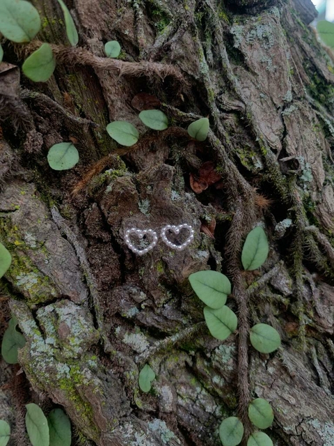 Brinco prata coração - COD 4267