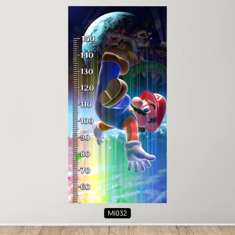 Medidor Infantil MARIO BROS 60 x 120 cm + Nombre a elección - tienda online