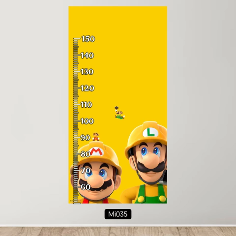 Medidor Infantil MARIO BROS 60 x 120 cm + Nombre a elección - comprar online