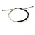 Pulsera line Mostacillas de plata e hilo