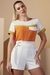 Blusa baby bloco de cor