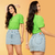 BLUSA BABY LOOK VERDE NEON - comprar online