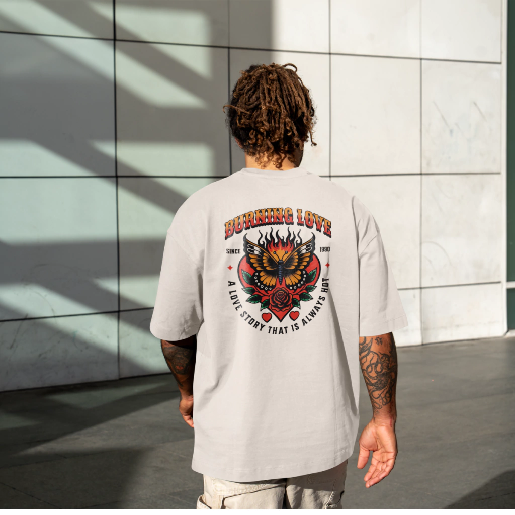 Camiseta Burning Love - Off White