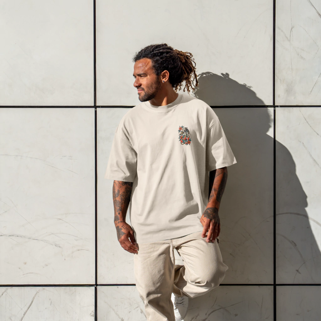 Camiseta Oversized Sereia - Off-White