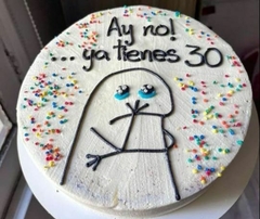 Pastel + meme en betún