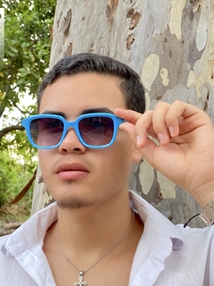 Óculos de Sol Elton Azul Acetato