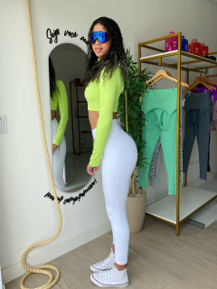 Calça Legging Fitness Branca