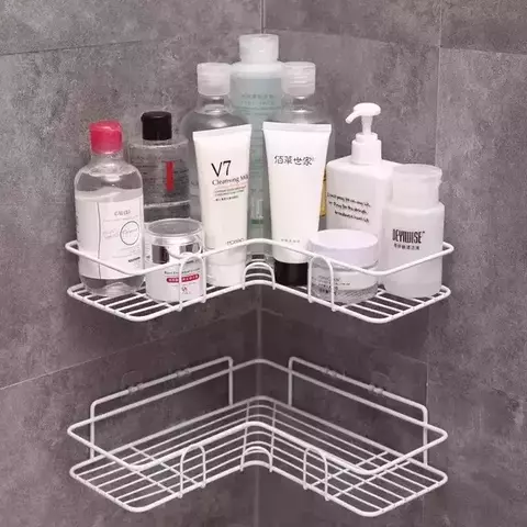 Esquinero Estante Metalico Adhesivo de Baño Ducha