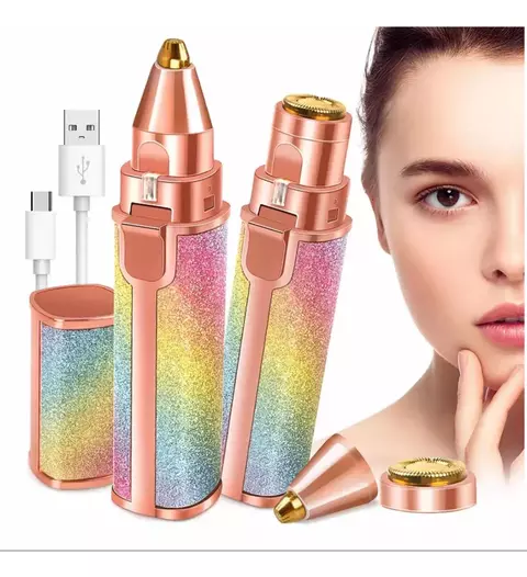 Depilador Cejas Facial Cuerpo 2 En 1 Usb Multifuncional