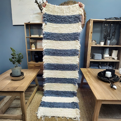 Alfombra Rayas Anchas (gris con blanco) - comprar online