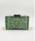 Bolsa Clutch Feminina Brilho Festa Strass Verde