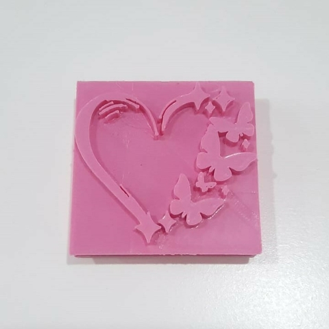 Sello Corazon y Mariposas