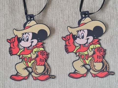 GRAVATA TECIDO MICKEY COWBOY C/15