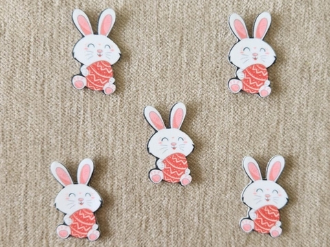 PÁSCOA ADESIVO PREMIUM COELHO VERMELHO C/20