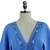 Imagem do • Blusa Ampla Azul Bordada Pedras