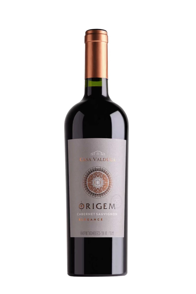 Vinho Casa Valduga Tinto Meio Seco Brasil Origem Elegance Cabernet Sauvignon 750ml