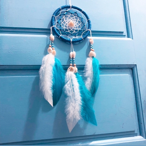 Filtro dos sonhos - Azul com conchas