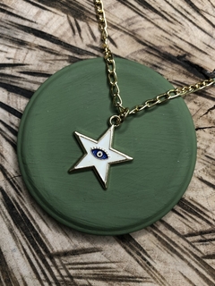 Colar Dourado Estrela com Olho - loja online