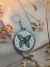 Borboleta Azul - Chaveiro Pintado