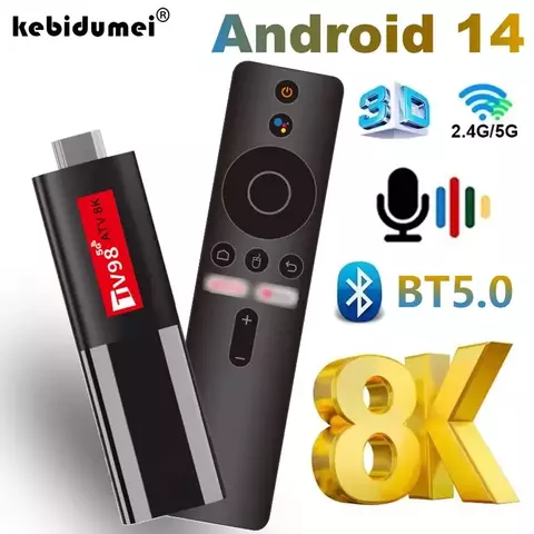 ATV Smart TV Stick Android 14 Suporte HD 8K Vídeo 4K BT5.0 WiFi 6 Allwinner H61 - comprar online