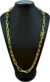 Corrente Cadeado Alongado Fecho Trava Dupla 10mm 60cm ou 70cm - Banhado a Ouro 18K - Haaz Joias e Semijoias