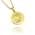 Pingente Medalha Redonda Jesus Cristo Pequeno Diâmetro 2cm - Banhado a Ouro 18K - comprar online