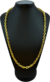 Corrente Cadeado Fecho Trava Dupla 8mm 60cm ou 70cm - Banhado a Ouro 18K