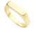 Anel Chapa Lisa 0,4x1,4cm - Banhado a Ouro 18K