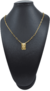 Escapulário Elo Cadeado Alongado Jesus 3mm 70cm - Banhado a Ouro 18K