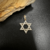 Pingente Estrela de Davi Cravejado com Pedras de Zircônia 3x2,6cm - Banhado a Ouro 18K na internet