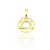 Pingente Estrela de Davi Circular Pequeno Diâmetro 1,8cm - Banhado a Ouro 18K