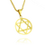 Pingente Estrela de Davi Circular Pequeno Diâmetro 1,8cm - Banhado a Ouro 18K - comprar online
