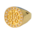 Anel São Bento Cravejado com Pedras de Zircônia - Banhado a Ouro 18K