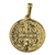 Pingente Medalha São Bento Circular Pequeno Diâmetro 2cm - Banhado a Ouro 18K - Haaz Joias e Semijoias