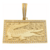 Pingente Jacaré Lacoste Grande Cravejado com Pedras de Zircônia 2,8x5,8cm - Banhado a Ouro 18K