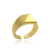 Anel Piramidal 0,8x1,8cm - Banhado a Ouro 18K