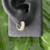 Brinco Argola Cravejada com 14 Pedras de Zircônia - Banhado a Ouro 18K