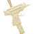 Pingente Arma Mini Uzi Cravejado com Pedras de Zircônia 3,5x3,5cm - Banhado a Ouro 18K - comprar online