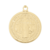 Pingente Medalha São Bento Circular Grande Diâmetro 2,5cm - Banhado a Ouro 18K