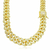 Corrente Cuban Link Cravejado com Pedras de Zircônia Fecho Gaveta 15mm 60cm - Banhado a Ouro 18K