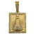 Pingente Placa Nossa Senhora Aparecida Grande Cravejado com Pedras de Zircônia 4x3,2cm - Banhado a Ouro 18K