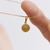 Pingente Medalha Redonda Medusa Pequeno Diâmetro 1,5cm - Banhado a Ouro 18K - comprar online