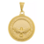 Pingente Medalha Redonda Espírito Santo Pequeno Diâmetro 2cm - Banhado a Ouro 18K