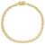 Pulseira Pitbull Fecho Gaveta 3mm 20cm - Banhado a Ouro 18K