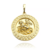 Pingente Medalha São Jorge Circular Grande Diâmetro 3cm - Banhado a Ouro 18K