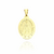 Pingente Medalha Oval Nossa Senhora Aparecida Detalhado 2,5x1,8cm - Banhado a Ouro 18K