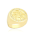Imagem do Anel São Bento Cravejado com Pedras de Zircônia - Banhado a Ouro 18K